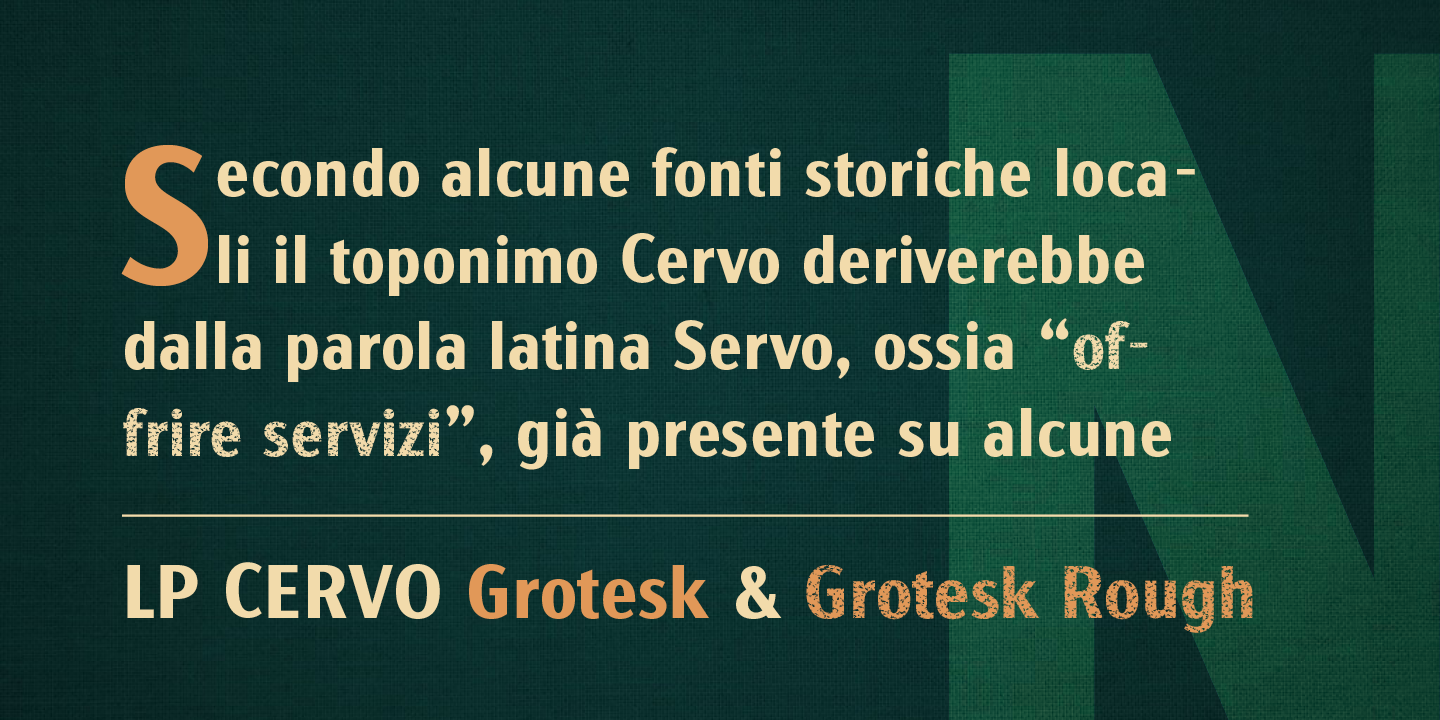 Пример шрифта LP Cervo Grotesk Rough